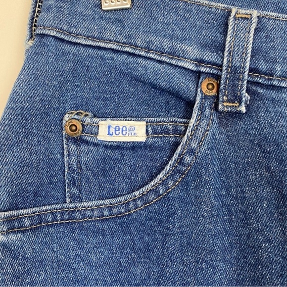 Vintage | Lee | Medium Wash High Rise Straight Leg Jeans Size 12 - Picture 4 of 12